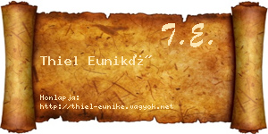 Thiel Euniké névjegykártya